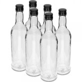 Browin Láhev 500 ml, kulatá, hladká + zátka, 6ks