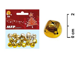 rolničky 1,5cm 18ks zlaté 8885404