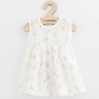 Kojenecké mušelínové šaty New Baby Zoe - velikost 74 (6-9m)