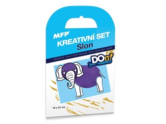 kreativní set - Slon - fóliová technika 1041994