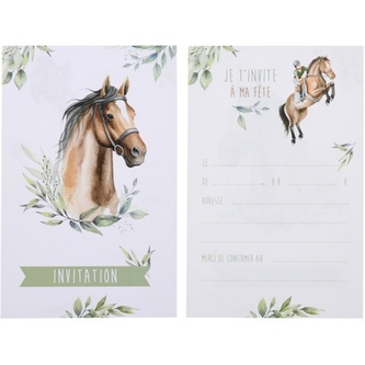 Party pozvánky - závodní koně 6 ks