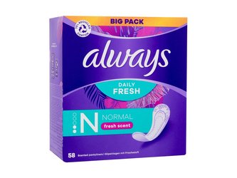 Always Daily Fresh Slipová vložka Normal Fresh Scent 58 ks pro ženy