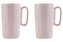 Vialli Design Sada 2 keramických hrnků, 330 ml, růžové, FUORI 30060