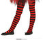 Punčochy proužkované červené pro děti 7-12 let