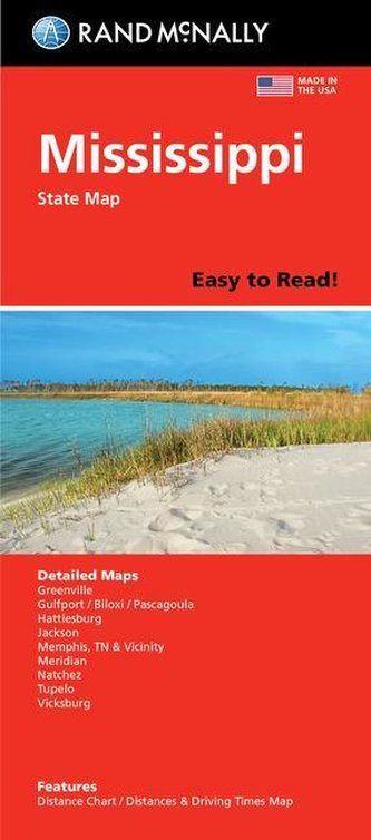 Rand McNally Easy to Read Folded Map: Mississippi State Map