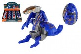 Dinosaurus/robot skládací vejce plast 11cm ve fólii 4 barvy (1 ks)