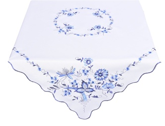 Ubrus celoroční, Vyšívaný cibulák, bílý 85 x 85 cm