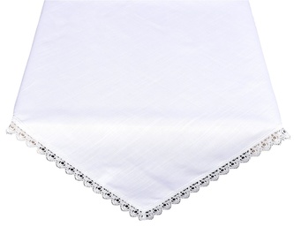 Ubrus celoroční, Dorka s krajkou, bílý 85 x 85 cm