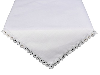 Ubrus celoroční, Dorka s krajkou, šedý 40 x 90 cm