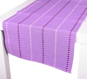 Forbyt, Prostírání bavlněné, Viktoria kostičky, fialové 40 x 120 cm