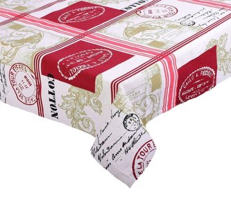 Forbyt, Ubrus bavlněný, Vintage Paris, hnědý 85 x 85 cm