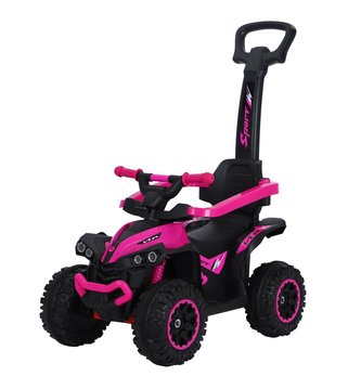 Dětské odrážedlo Baby Mix MegaCar s vodící tyčí růžové Dětské odrážedlo Baby Mix MegaCar s vodící tyčí růžové