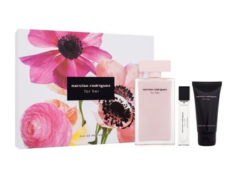 Narciso Rodriguez For Her parfémovaná voda 100 ml + parfémovaná voda 10 ml + tělové mléko 50 ml