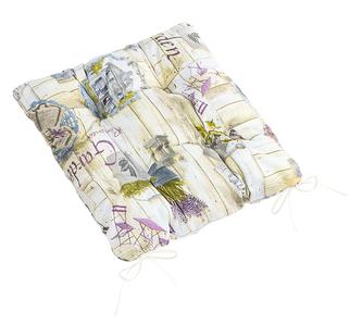 Sedák EMA prošívaný - Zahrada lila - 40x40 cm prošívaný