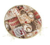 Sedák EMA kulatý hladký - Káva hnědá, červená - průměr 40 cm