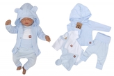 Novorozenecká sada 4D, body kr. rukáv, tepláčky, kabátek a čepička Z&Z, modrá, vel. 56