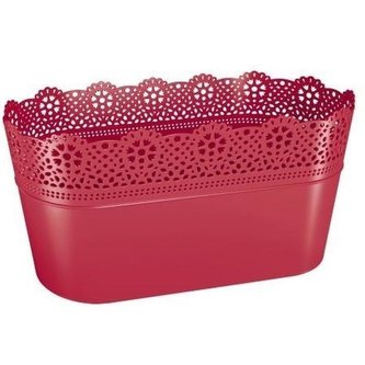 Truhlík s krajkou LACE Malinový 28,5