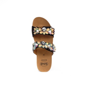 Scholl PALAU 2 STRAPS BIOPRINT - dámské zdravotní pantofle s kamínkama Velikost: 41