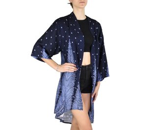 Kardigan MALI, modrý, Paví pera