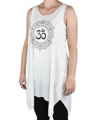 Dámský dlouhý top YOGESA, krémová, ÓM