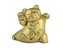 Soška pozlacená 4 cm, kočka štěstí - levá