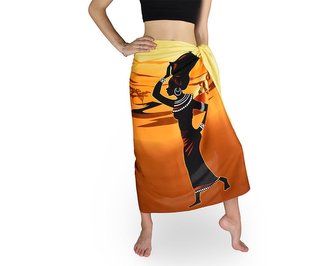 Sarong - Pareo AFRIKA, hnědý