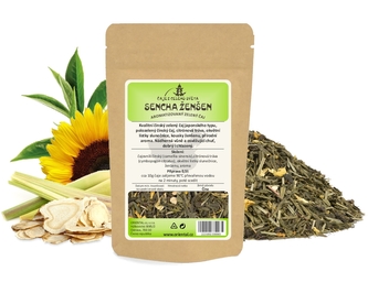 Zelený aromatizovaný čaj Sencha Ženšen 50 g