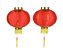Čínské lampiony červené 2 ks 25 cm