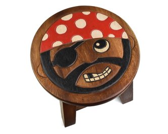 Stolička dřevěná dekor pirát