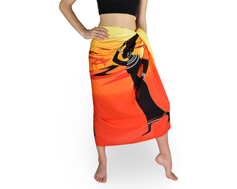 Sarong - Pareo AFRIKA, oranžový