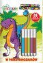 W parku dinozaurów. Lubię Dinozaury. Numerkowe kolorowanki