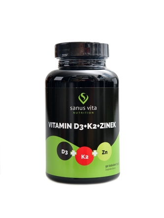 Sanus vita - Vitamín D3 + K2 + zinek 90 kapslí