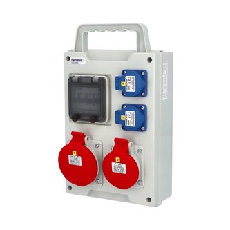 eb385 - EB201010.0 /4M  Zás.skříň EasyBOX IP44 jištěná bez chrániče, přenosná (držadlo)