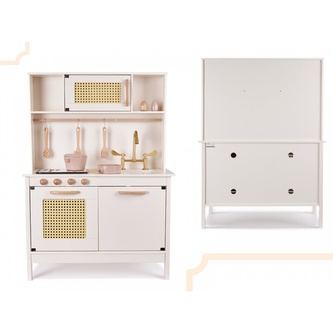 Dětská kuchyňka retro dřevěná s doplňky boho