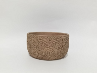 Cementový květináč Flowers béžový 10,8x20,8 cm