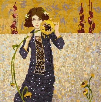 Malowanie po numerach -Dziewczyna ze słonecznikiem