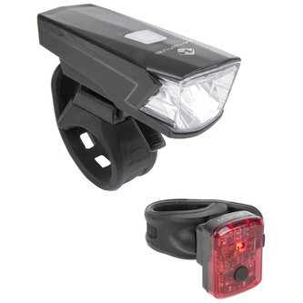 osvětlení přední + zadní M-Wave Atlas K 15 USB sada