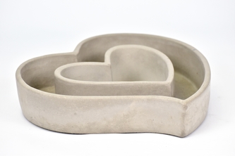 Cementové srdce malé 24,5x24,5x5 cm