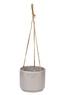 Keramický květináč na zavěšení šedý 11x13,5 cm