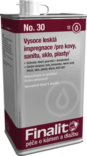 Finalit Nr.30 - Vysoce lesklá impregnace pro kovy, sklo, plasty, laky 1 l