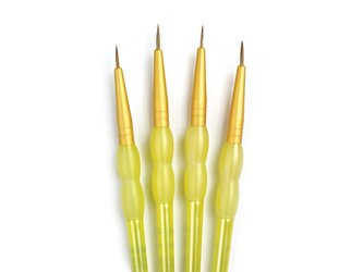 neznámá Malířské štětce 4 ks,, Natural Hair" 3/0, 5/0