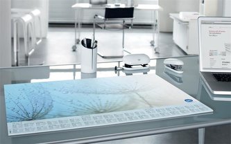 Stolní podložka "Drops", 595 x 410 mm, s 3 letým kalendářem, recyklovaný, SIGEL HO450