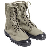 Boty COMANDO plátěné 9 dírek ZELENÉ vel.47