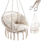 Severno Zahradní houpačka čapí hnízdo Luiza ecru 80cm + polštáře