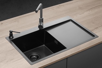 Nerezový dřez s odkapem NANO coat TITANIA levý DNN1045dsl Nerezový dřez s odkapem NANO coat TITANIA levý DNN1045dsl