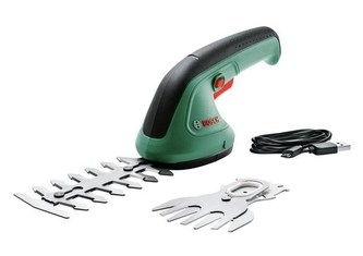 BOSCH EasyShear, souprava akumulátorových nůžek na keře a na trávu, 3,6 V, čepel 12 cm