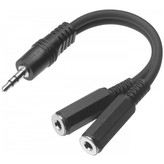 Stagg YC-0,1/1J2JFH, redukce 1x Jack 3,5 mm samec – 2x Jack 3,5 mm samice