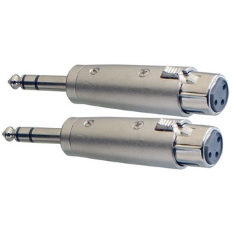 Stagg AC-XFPMSH, redukce XLR samice – Jack 6,3 mm samec stereo, 2 ks