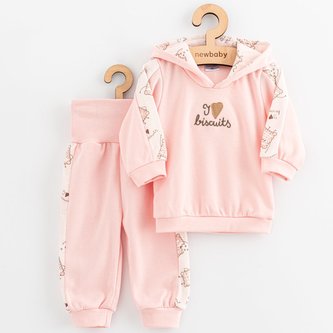 2-dílná kojenecká souprava New Baby Biscuits růžová - velikost 74 (6-9m)