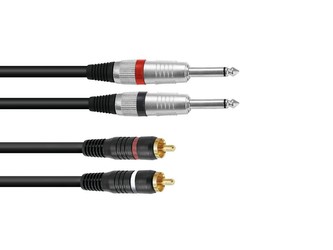 Kabel KC2-30 2x Jack 6,3 mono - 2x RCA, 3 m
